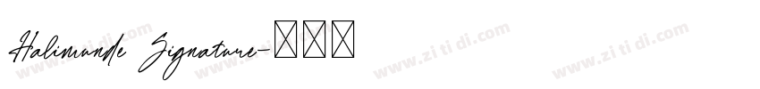 Halimunde Signature字体转换